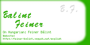 balint feiner business card